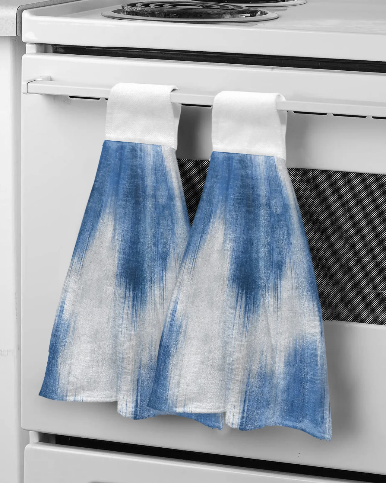 

Абстрактное современное синее полотенце для рук подвесные салфетки из микрофибры тканевая посуда чистящее полотенце инструменты для ванной и кухни аксессуары