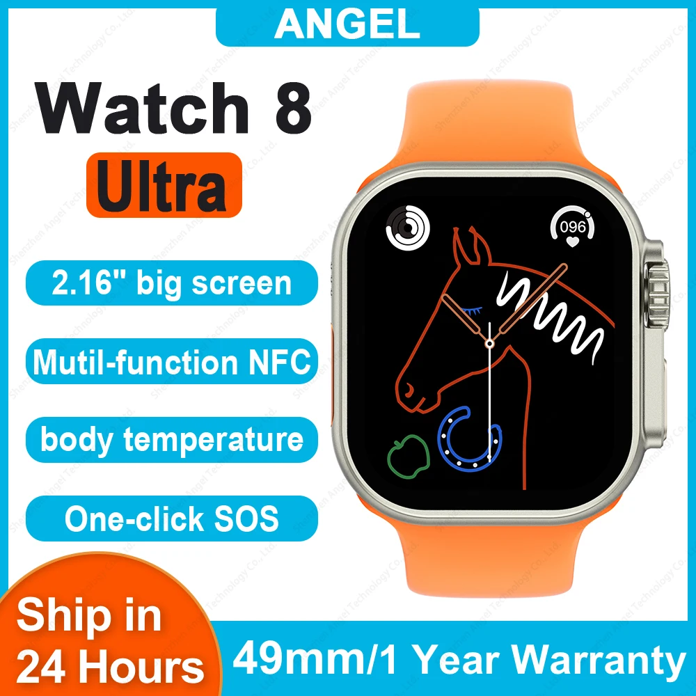 

Смарт-часы IWO DT8 Ultra NFC GPS трек 49 мм для мужчин и женщин Смарт-часы серии 8 термометр bluetooth водонепроницаемый спортивный для Apple