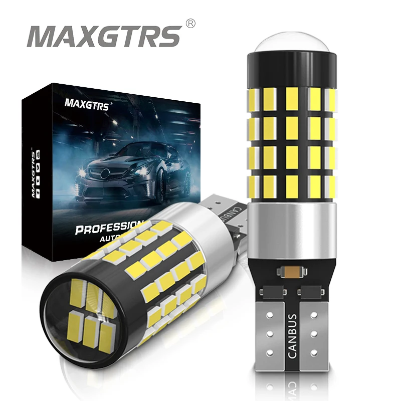 2 светодиодных лампы высокой мощности T10 194 920 912 921 168 Canbus Extreme Bright 54 SMD 4014 с чипом Автомобильные парковочные резервные огни заднего хода и широкими огнями