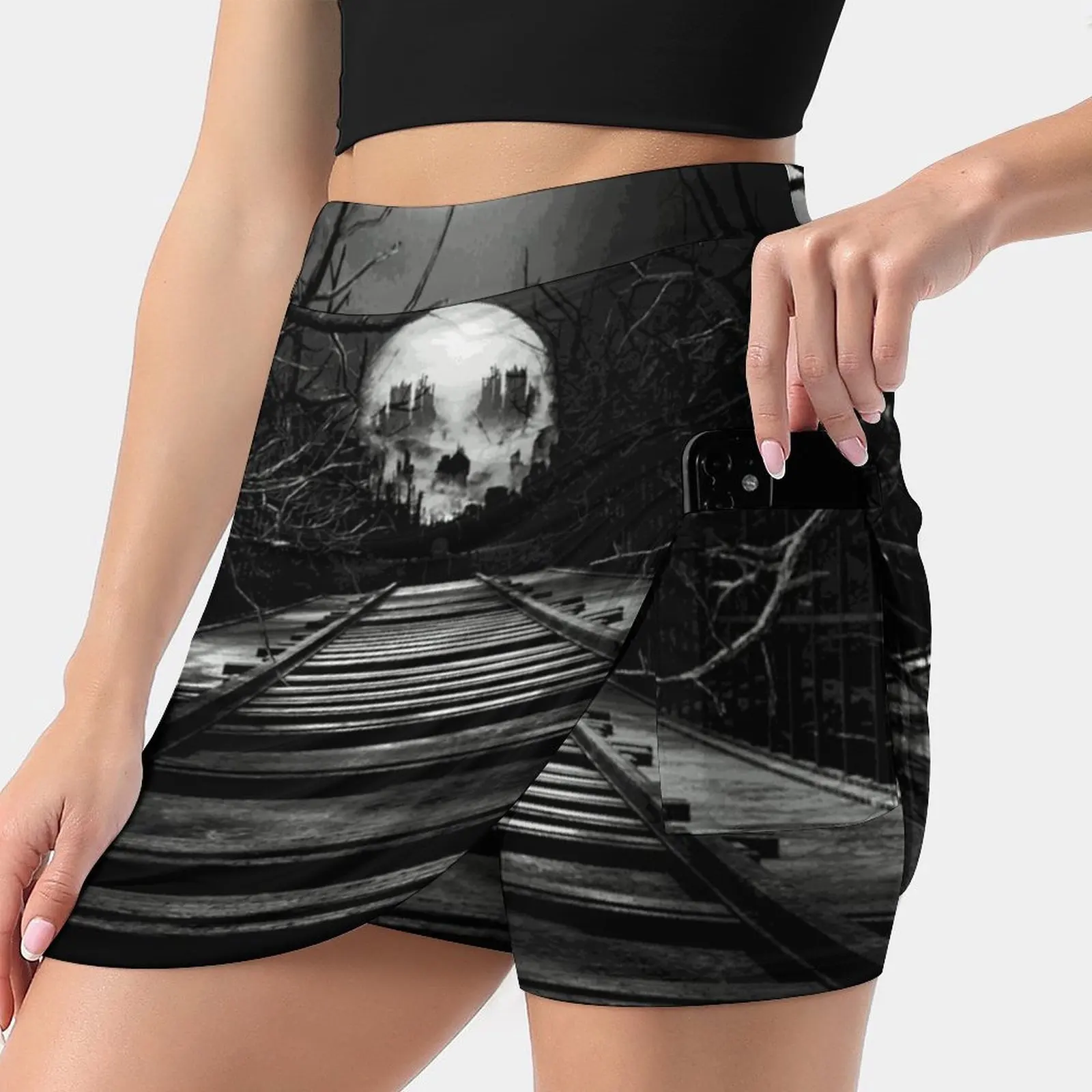 Конец линии новые женские юбки двухслойное короткое платье с принтом