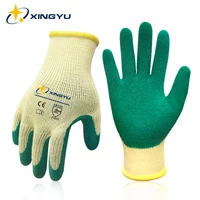men work gloves 6 pairs abrasion resistant strong grip non slip washable garden gloves durable industrial mechanic safety gloves