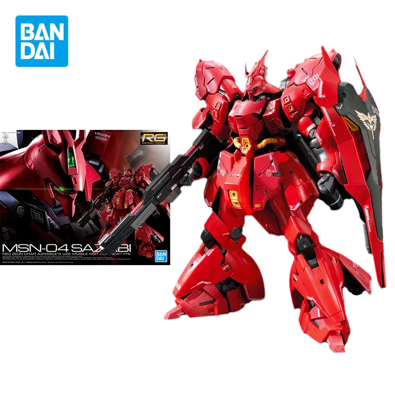 

Оригинальная Сборная модель Bandai GUNDAM RG 1/144, игрушки MSN-04 Sazabi, аниме, фигурка, Коллекционная модель, подарки для детей