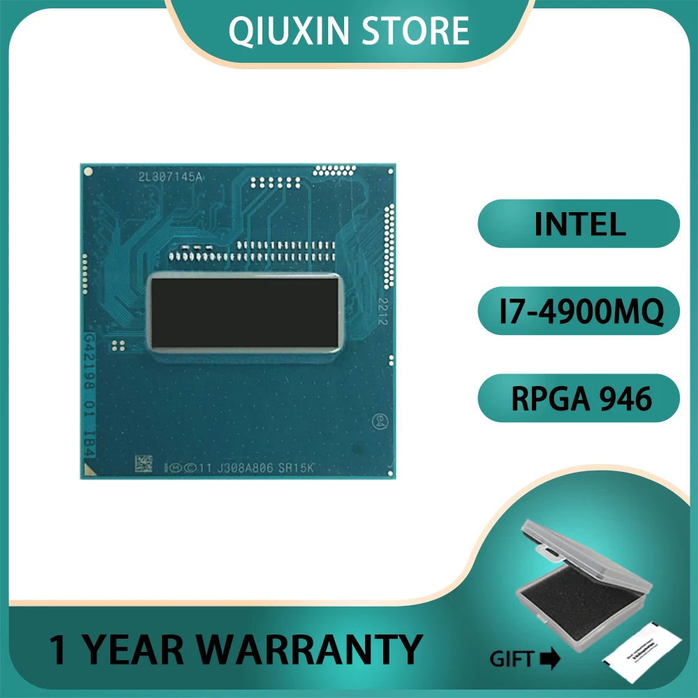 

Intel Core i7-4900MQ i7 4900MQ SR15K CPU Processor 8M 47W Socket G3 2.8 GHz Quad-Core Eight-Thread / rPGA946B