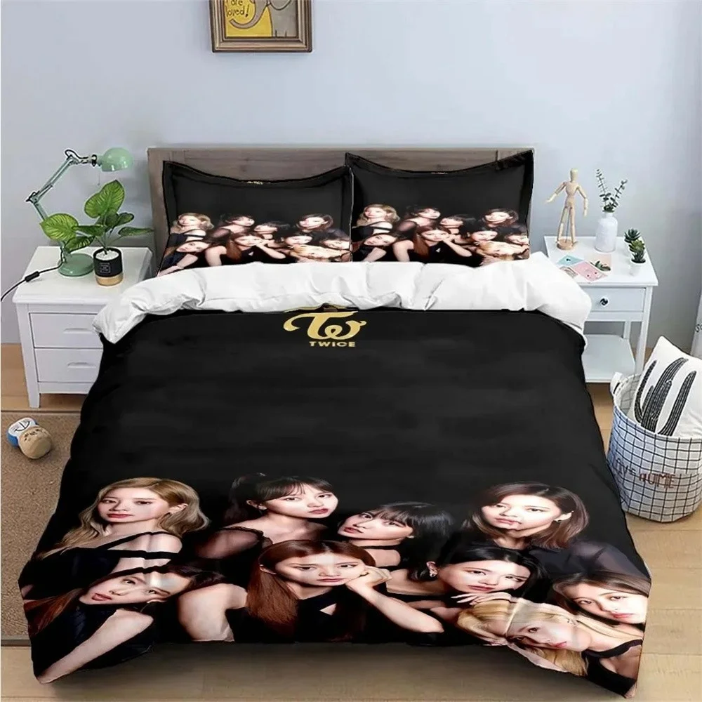 KPOP Twice Music Group Комплект постельного белья для мальчиков и девочек Twin Queen King Size