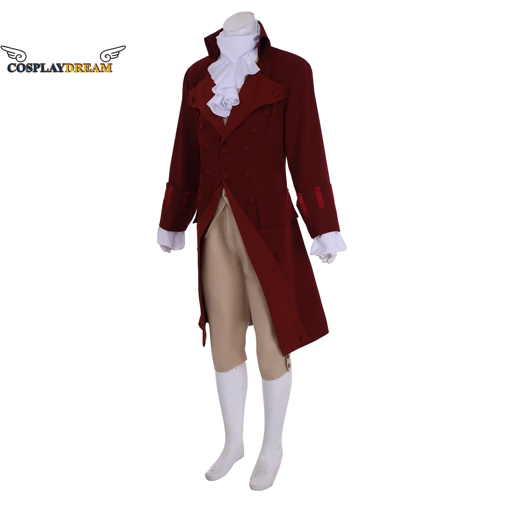 Британский военный костюм 18-го века мужской средневековый наряд офицер Hamilton Marquis