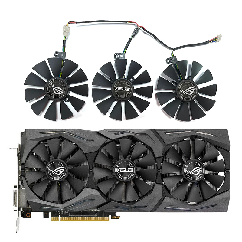 Новинка T129215SU T129215SM 87 мм 6PIN DC 12 В для ASUS GTX980Ti R9 390X 390 GTX1070GraphicsCardFans с функцией