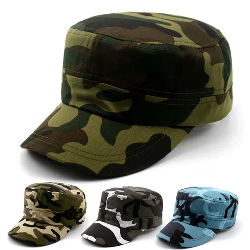 

2022 Summer Fashion Men Baseball Caps Tactical Army Camouflage Flat Cap Hats Women Men's Outdoor Visor Military Training Camo