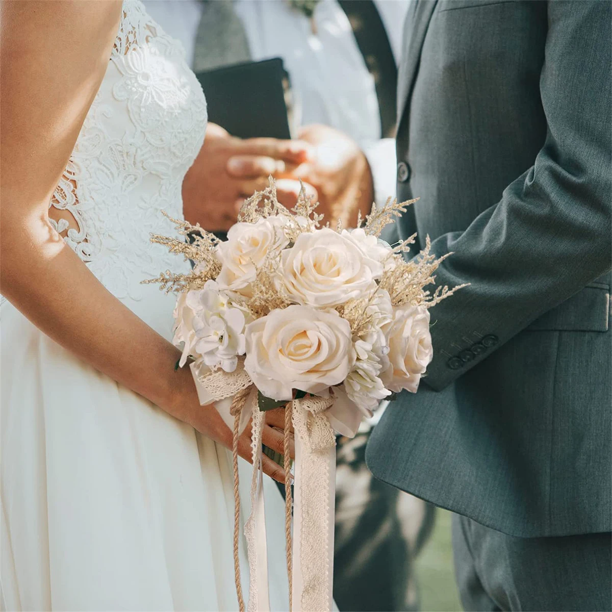 Искусственный свадебный цветок букет роза ручной работы Casamento для свадебного