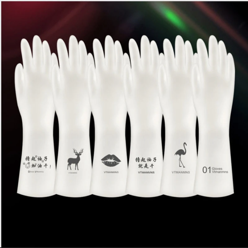 

Household Kitchen Gloves Washing Dishes Wegetables And Fruits Impermeable Cleaning Housework Laundry Gloves