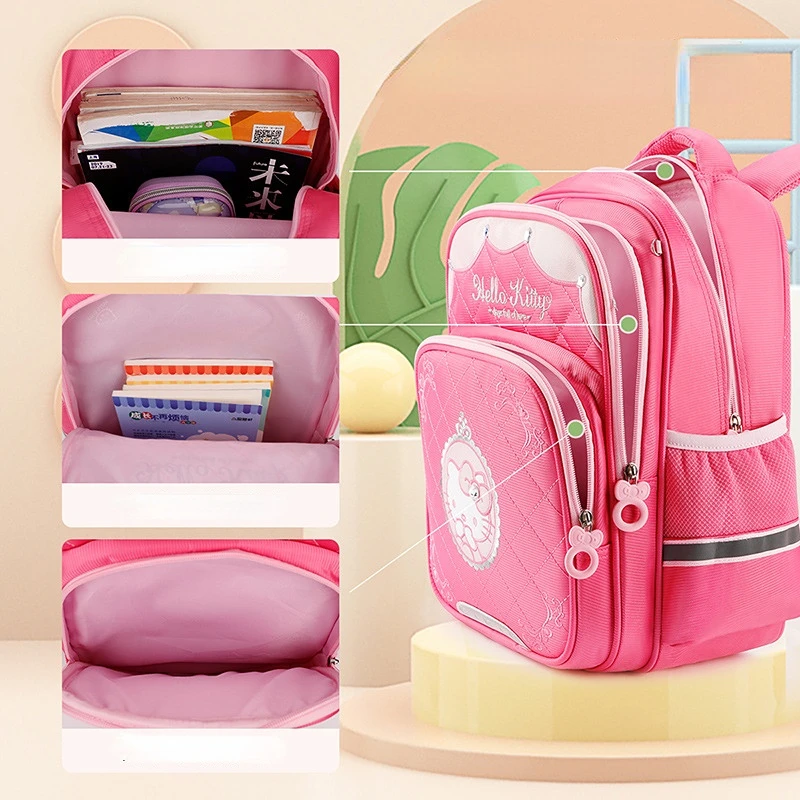 Hellokitty Primary School Student Schoolbag Girls' Bags Children Backpack Lightweight Girl  backback to school supplies