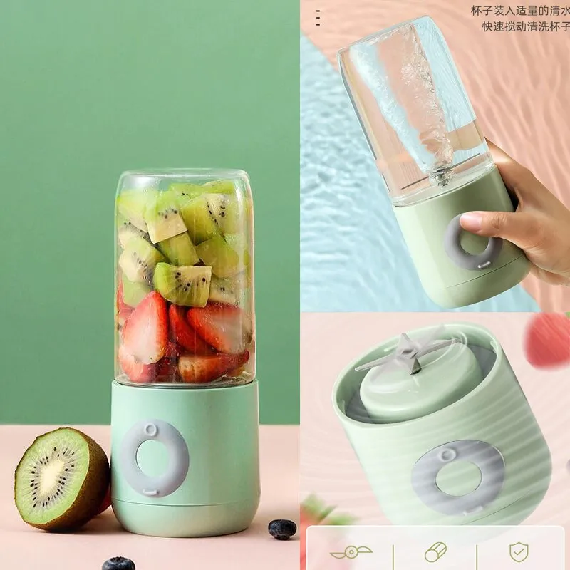 

Electric Juicer Portable Mini 500ml Six-knife Smoothie Blender Cup Usb Blenders Wireless Press Juicers Charging Free Shipping