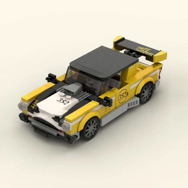 Фото Модель скоростного гиперкара MOC, строительные кирпичи, гоночный автомобиль, HUF Edition, модульные технологии, подарки, праздник, сборка, детские игрушки, костюм №2