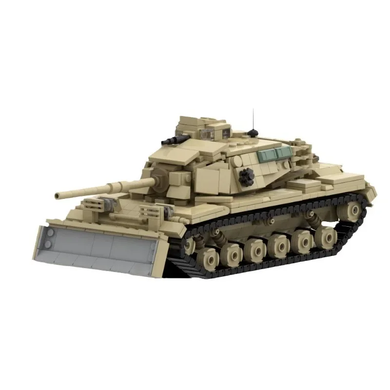 Фото MOC- 166141   Строительные блоки Паттон M60A1 Модель танка Военная серия Креативный подарок Набор строительных блоков-головоломки №3