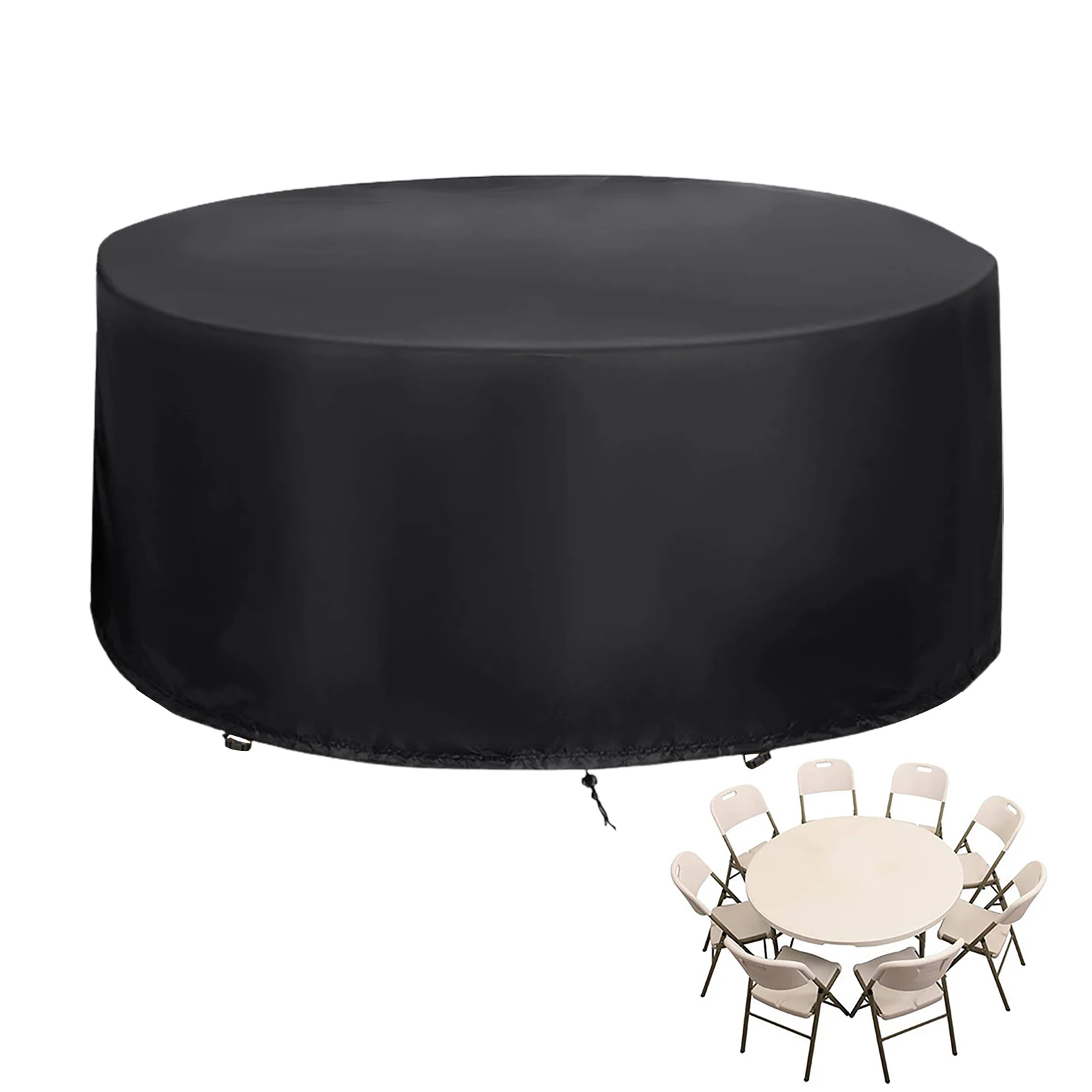 

Чехол с защитой от пыли для круглого стола, водонепроницаемый УФ-чехол для круглого стола, чехлы для белого и патио