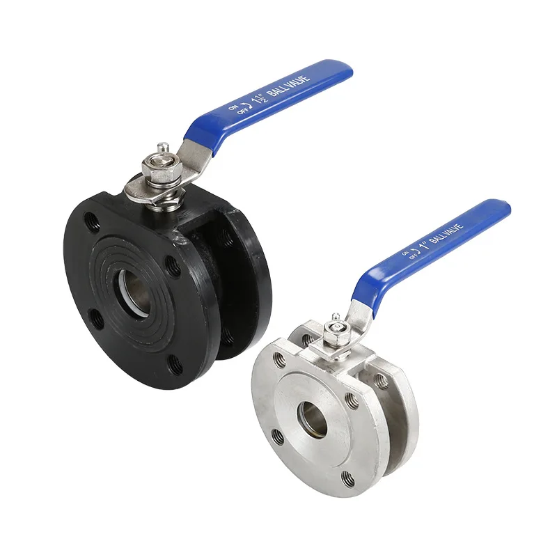 

304 Stainless Steel Carbon Steel Manual Straight-through Thin Ball Valve Pressure Pipe Flange Wafer Ball Valve