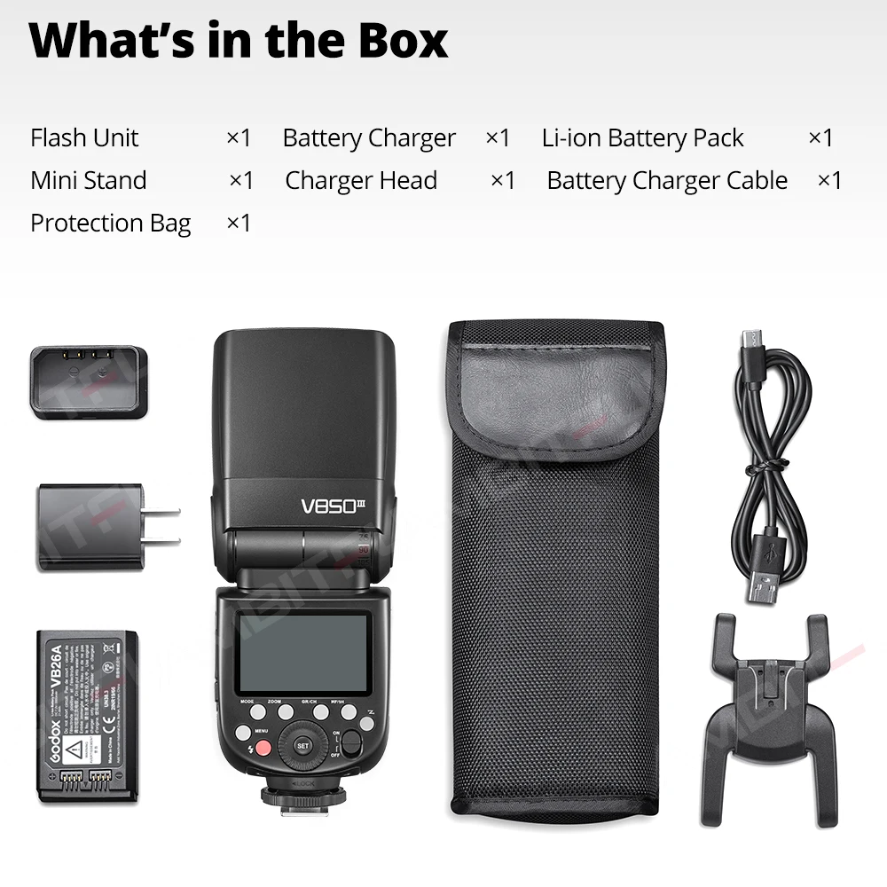 Беспроводная вспышка Godox V850III 76W GN60 2 4G X System со встроенным литий-ионным