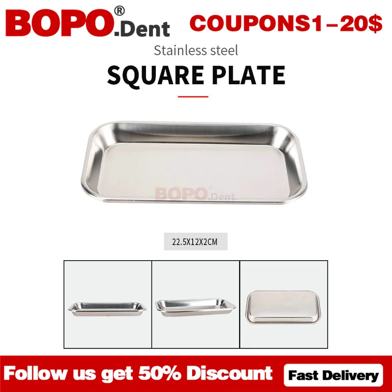 

Stainless Steel Square Storage Tray,Uncovered Disinfection Tool For Kitchen/Oral/Nail/Tattoo/Dental/Medical Device Supplies Tray