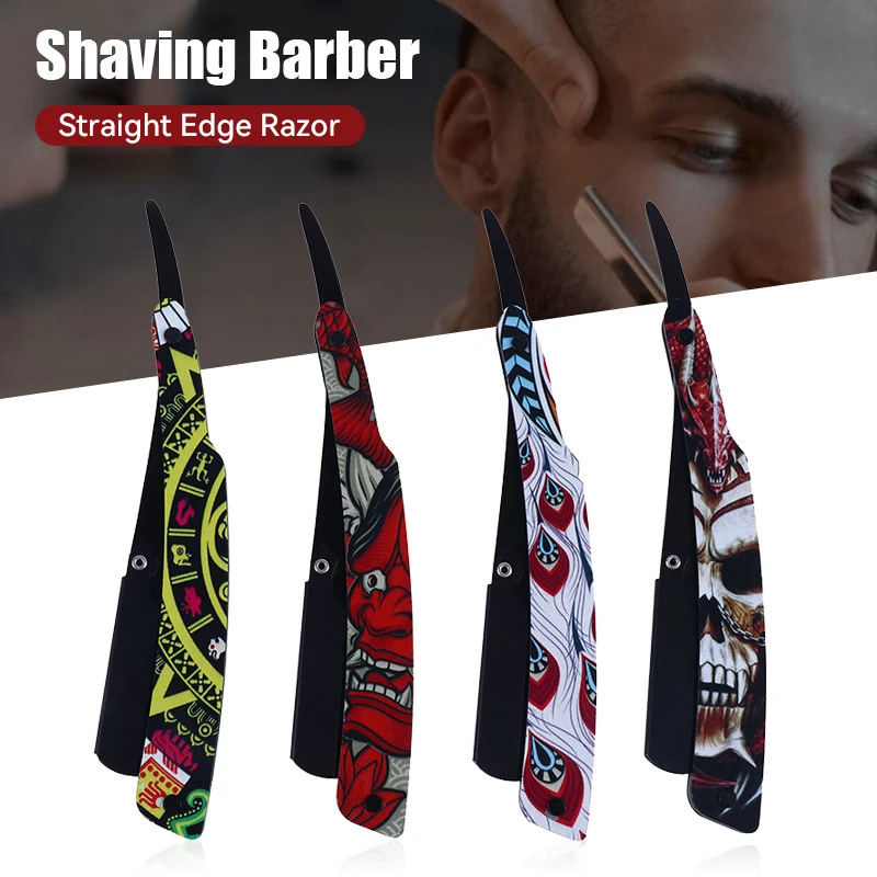 

Manual Shaver Straight Edge Steel Sharp Barber Razor Knives Manual Beard Shaving And Care Replaceable Blades Shavette For Men