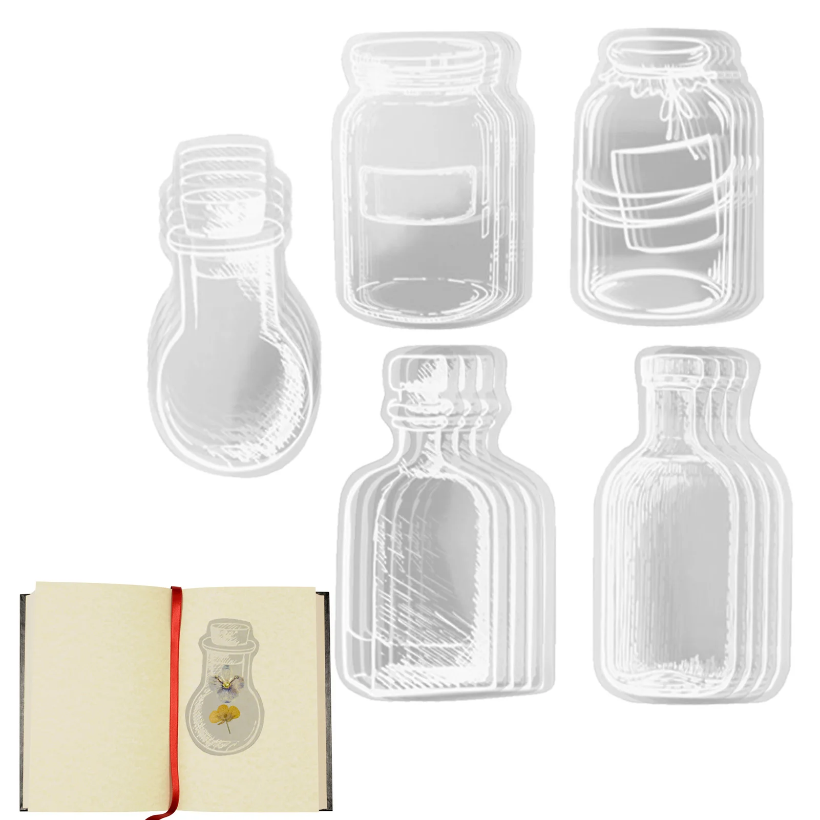 

Flower Bookmarks Maker Transparent Bookmarks For Dried Flowers 20 Pcs Transparent Bookmarks For Dried Flowers Decorative