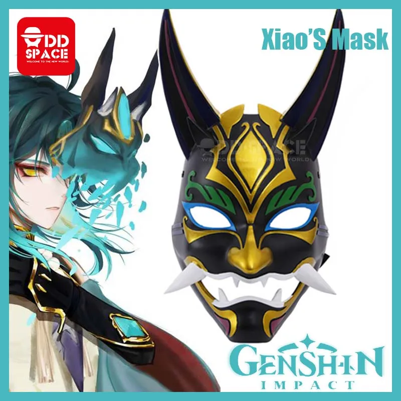 

Genshin Impact Xiao Cosplay Masks Resin game Xiao's mask Prop Accessories Carnival Halloween Party Costumes cosplay accessory