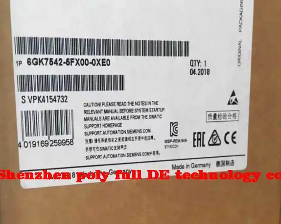 

6GK7 542-5FX00-0XE0 6GK7542-5FX00-0XE 0 абсолютно новый оригинальный