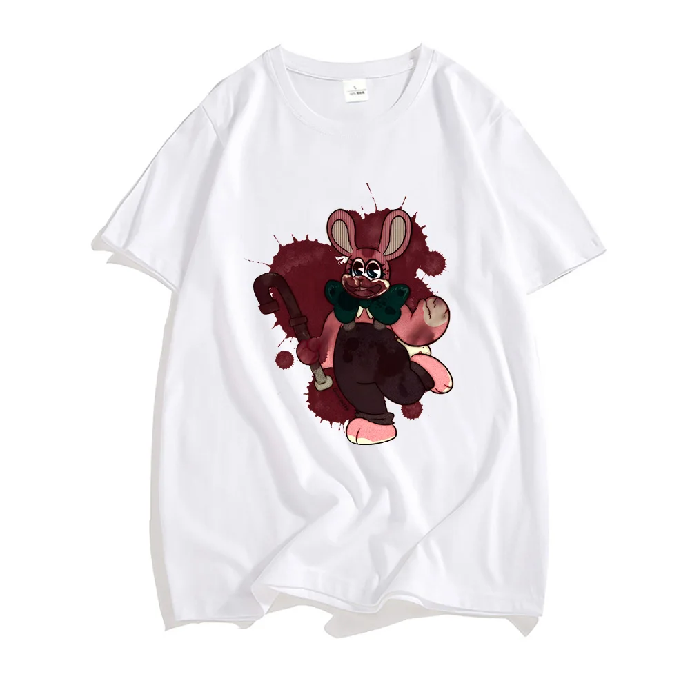 

Robbiee The Rabbit Tshirts MEN 100% Cotton Survival Horror T-shirts Originality Manga/Comic T Shirts Anime Clothes Manga Graphic