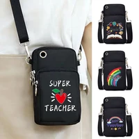 women mobile phone bags wallet luxury cell phone pouch card holders messenger shoulder sports wrist package teacher series