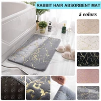 anti slip bathroom mat super absorbent shower carpet toilet artificial rabbit fur carpet home decoration bathroom accessories