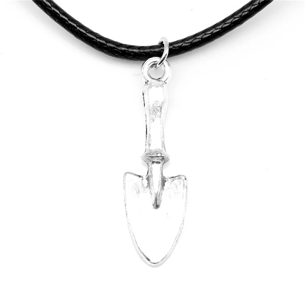 

1 шт. античное серебряное ожерелье с лопатой 9x30 мм