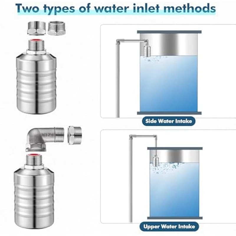 Поплавковый клапан от 1/2 до 3/4 дюйма для воды с автоматическим отключением