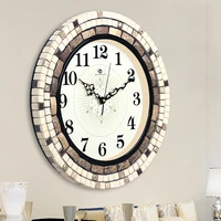 ponig metal large wall clock modern design mosaic home living room decoration home decor kitchen huge horloge free shipping