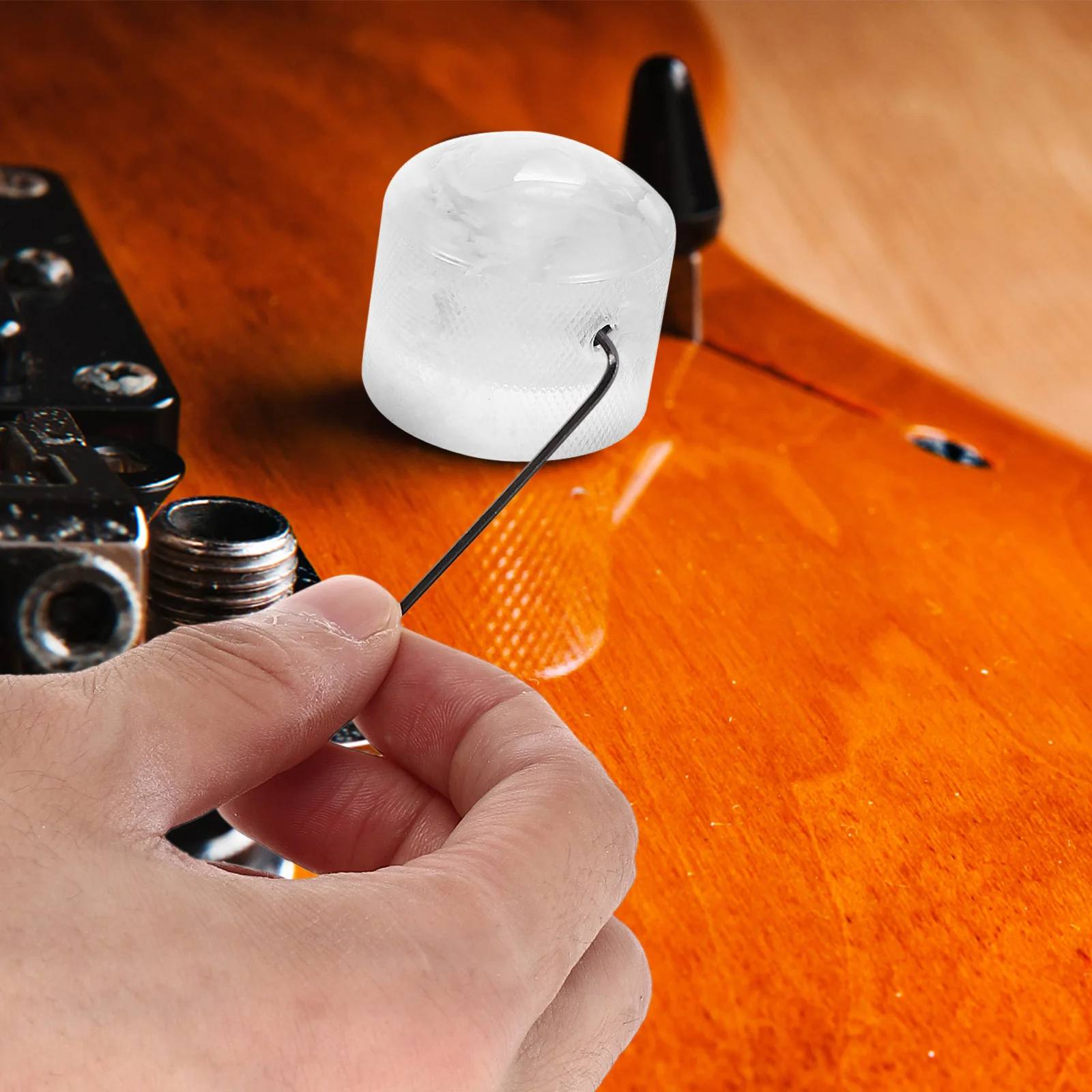 

Pedal Wrench Electric Guitar Knob Instrument Accessories Tone Major White Metal Potentiometer Control