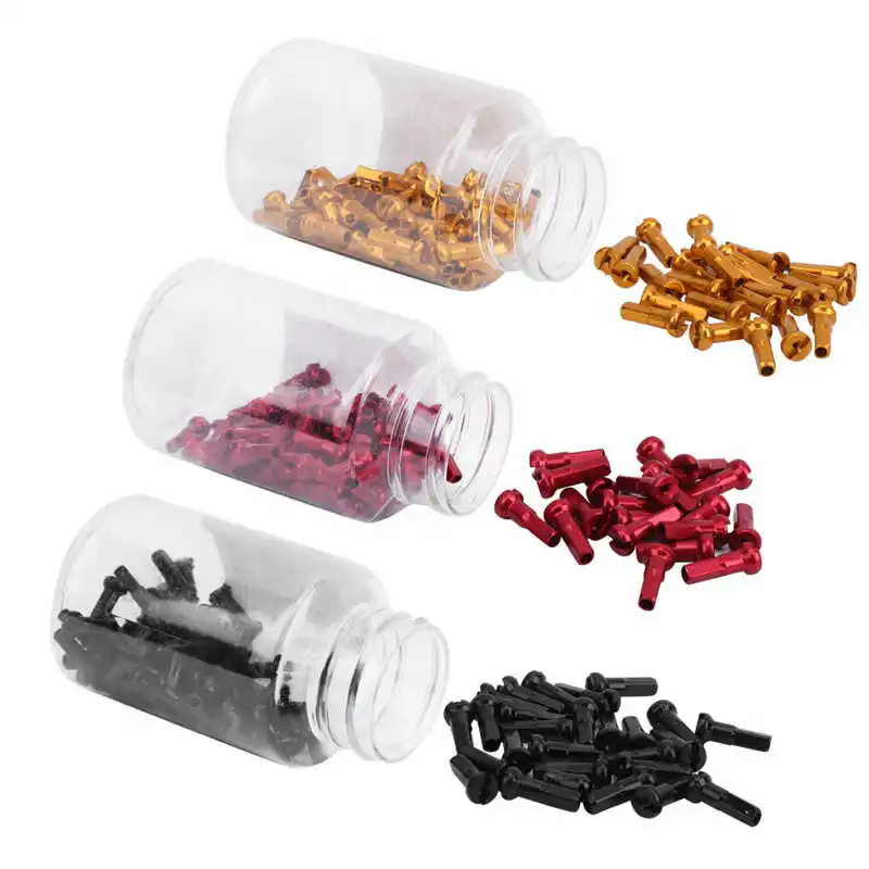 

100 шт., колпачки для спиц велосипеда, из алюминиевого сплава, диаметром 14 мм