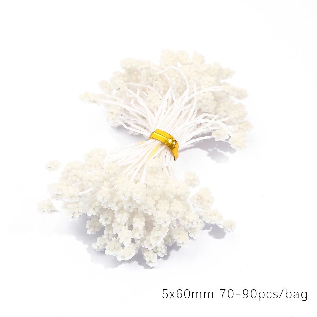 Искусственные цветы Hua Ming Ce белые с красными тычинками