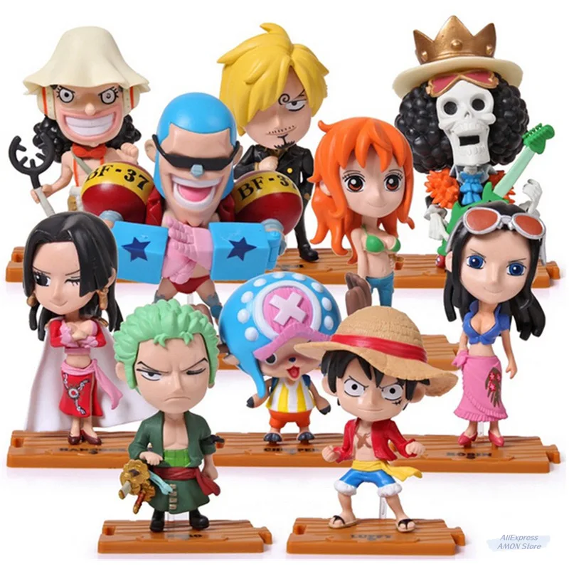 

Аниме фигурки, модель Luffy Zoro Sanji Nano Usopp Hancock Brook из ПВХ, 7-11 см, игрушки для детей