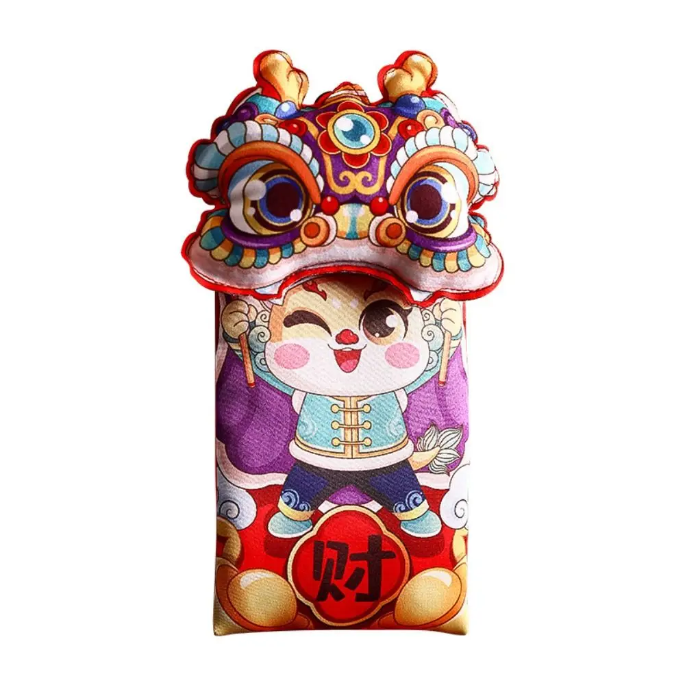 Плюшевый кошелек для монет с рисунком китайского дракона