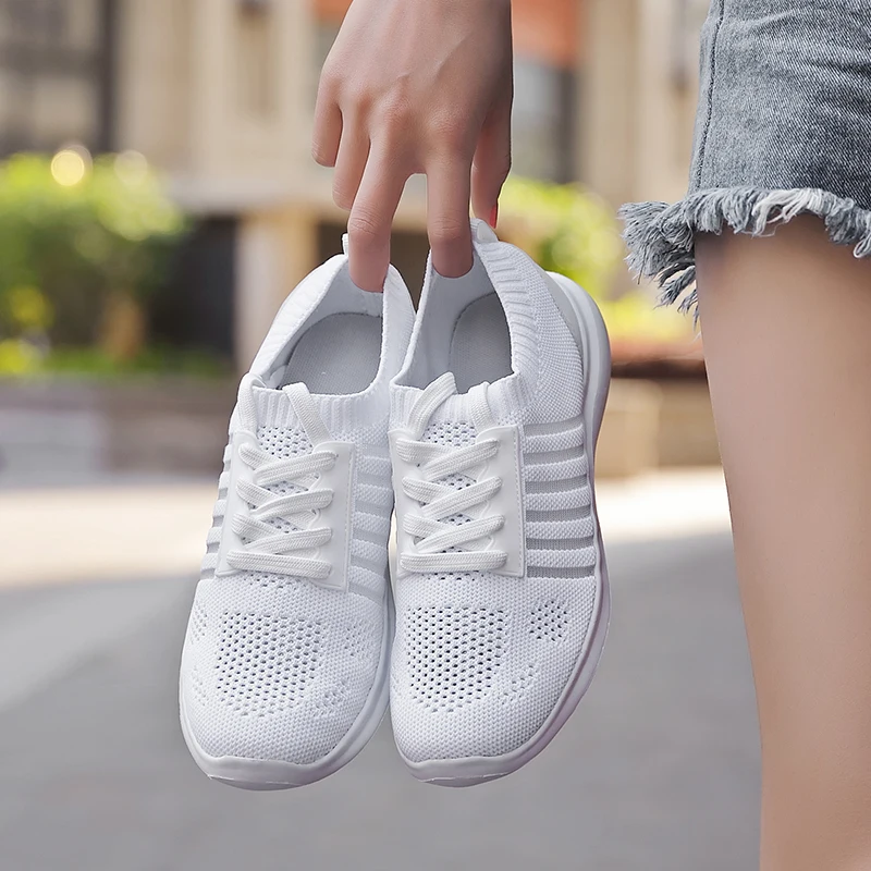 Women Walking Shoes Flat Casual Sneakers Comfortable Breathable Sports Shoes Zapatillas De Deporte