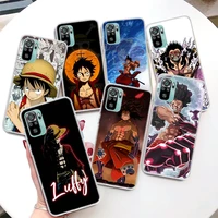 one piece monkey d luffy coque phone case for xiaomi redmi note 10s 11 11s 11t 11e 10 pro max 9 9s 9t 5g 8 8t 7 6 5 5a 4x 4g cov