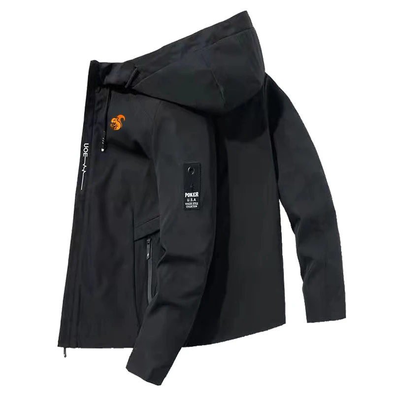 

UYUK Outdoor Camping Mountaineering Jacket Men's Breathable Hoodies Windbreaker Adventur Jacket Casual Cardigan Hooded Squirrel