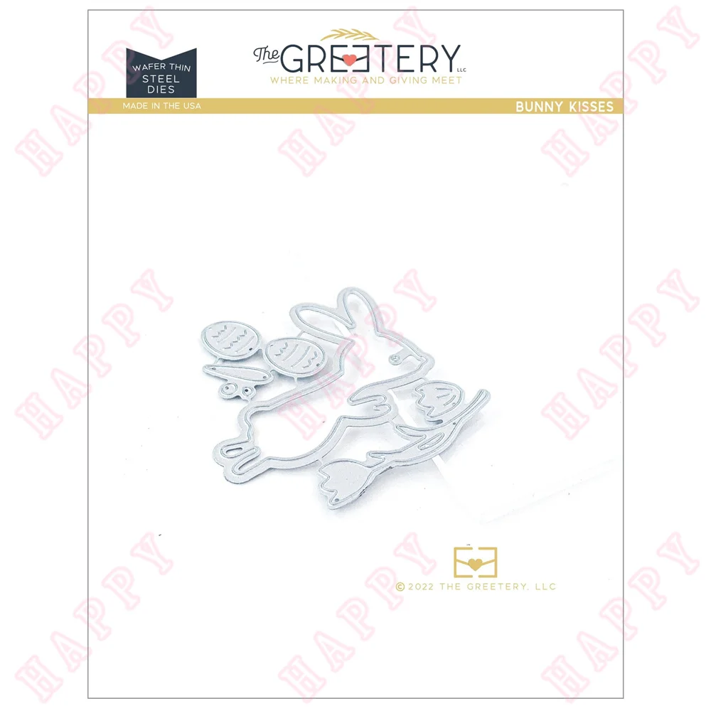 

New Metal Cutting Dies Bunny Kisses Decoration For Scrapbooking Diary Paper Craft Embossing Template DIY Greeting Card Handmade