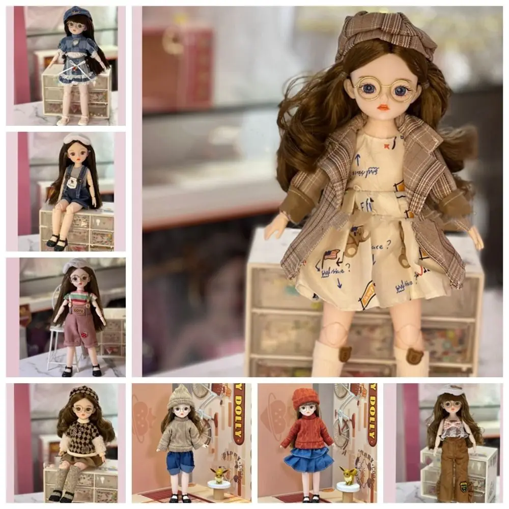 Фото Подвижная кукла принцессы BJD с большими глазами, корейский макияж, мини-кукла Bjd 30 см, милая кукла BJD 1/6, мини-игрушка для девочек, игровой домик №4