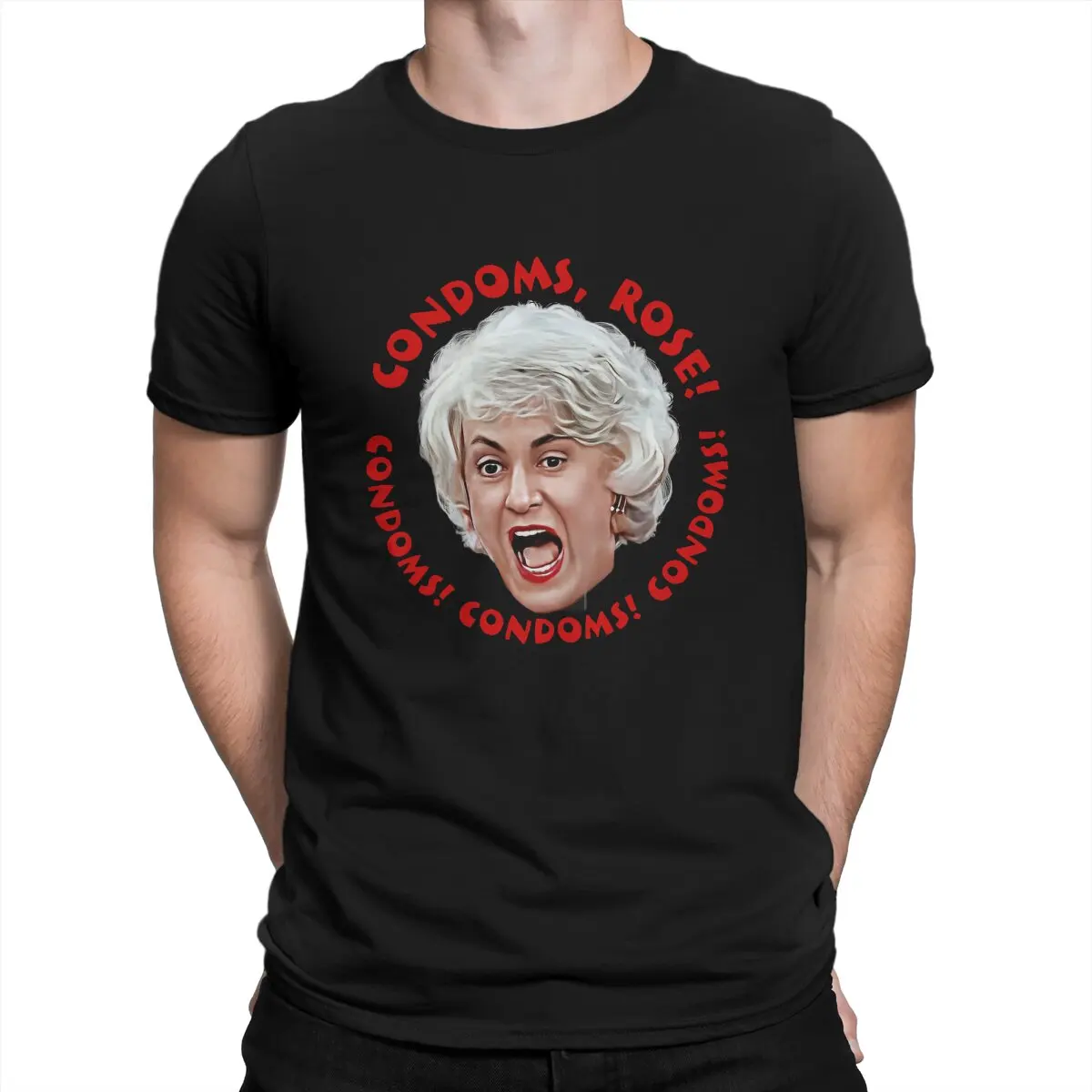 American actor Bea Arthur Newest TShirt for Men Golden Girls Round Neck Pure Cotton T Shirt Personalize Gift Clothes Streetwear