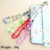 vintage natural stone phone chain lanyard jewelry for women cellphone rope colorful turquoise beads phone case strap accessories