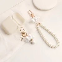 cute exquisite bag pendant imitate pearl cloud keychain headphone decoration car keyring pendant decoration gift for friends