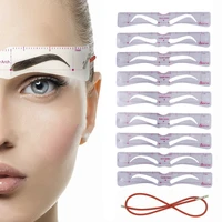12pcsset one pieces eyebrow shape set portable plastic eyebrow stencil card for women thrush model eye brow drawing tool makeup