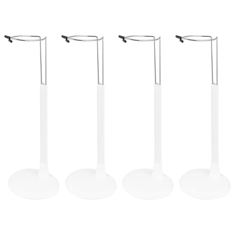 

4 Pcs Toy Support Frame Child Mini Adjustable Stand Iron Dolls Display Rack