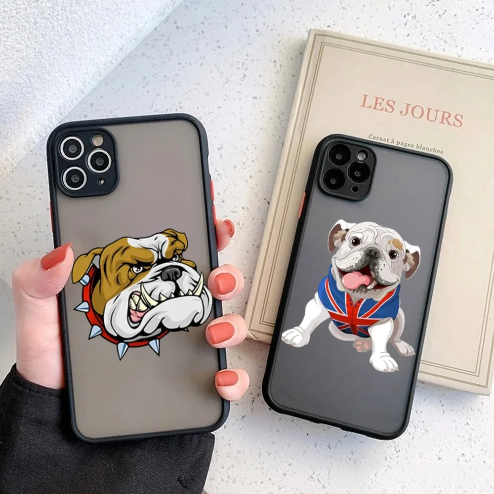 

Чехол для телефона с изображением милого бульдога для IPhone 14 13 12 11 Mini Pro Max XS X Max XR 8 7 Plus SE 2022, цветной чехол для телефона