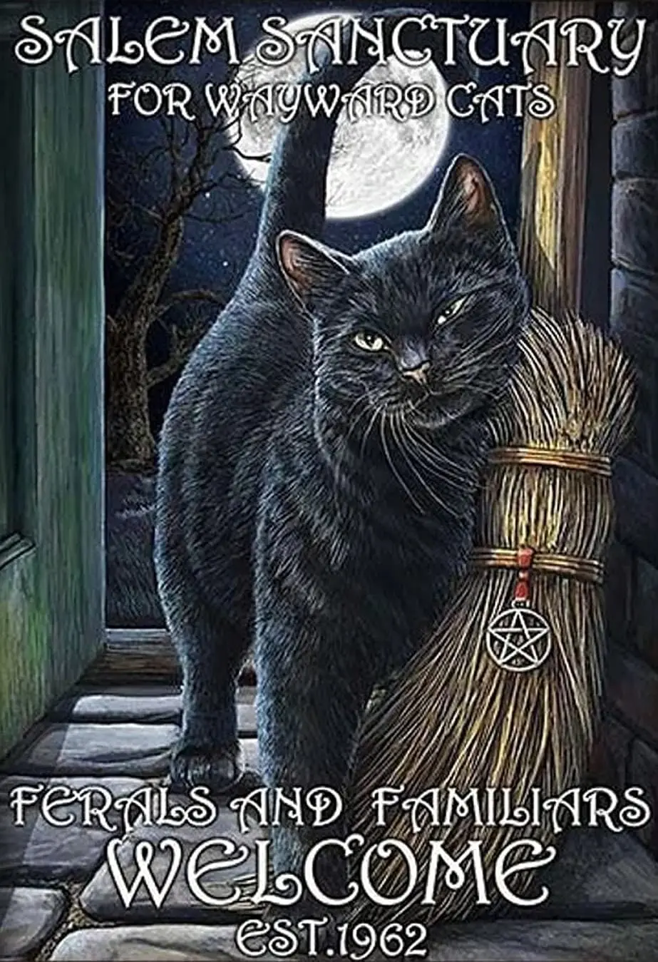 Заповедник для Wayward котов, черная кошка, Хэллоуин, кот, ведьмы, новинка, металлический знак, Ретро Декор, металлическая настенная табличка, винтажная жестяная