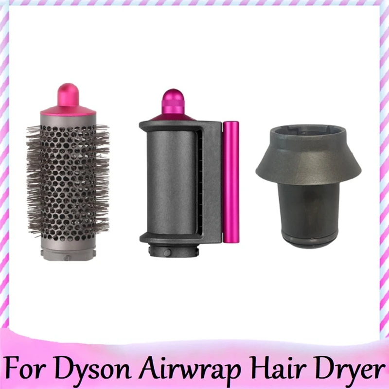 

For Dyson Airwrap Hair Dryer Curling Iron Attachment Anti-Flying Nozzle Adapters Cylinder Comb Air Hair Styler Tool