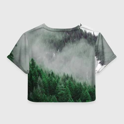 Женская футболка Crop-top 3D Сибирь |